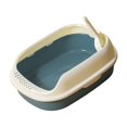thumbnail image 1 of DOLITY Cat High Sided Open Top Kitten Potty Toilet Cat Litter Container Pet Navy, 1 of 9