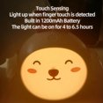 thumbnail image 4 of Cute Night Light, 3 Gear Stepless Dimming Touch Sensing USB Rechargeable Bedside Lamp Touch Night Light For Kids, 4 of 8