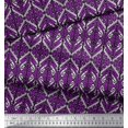 thumbnail image 2 of Soimoi Poly Georgette Fabric Geometric & Paisley Block Printed Craft Fabric by The Yard 52 Inch Wide, 2 of 3