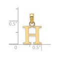 thumbnail image 3 of Diamond2Deal 14K Yellow Gold Block Letter H Initial Pendant for Women, 3 of 6