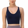 thumbnail image 2 of Yuyuzo Sports for Women Seamless Full Coverage Quick Dry Workout Bra Wireless Crop Tank Tops Undewear, 2 of 7