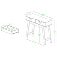 thumbnail image 3 of Baxton Studio Table Console en Bois Finition Brun Clair à 2 Tiroirs, 3 of 11