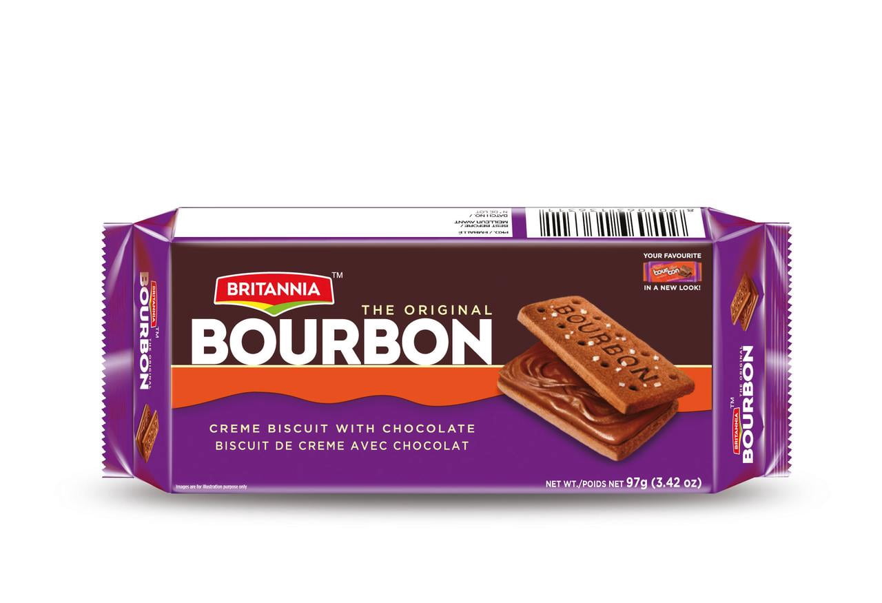 Britannia Bourbon Cream Treat Biscuits 97 G