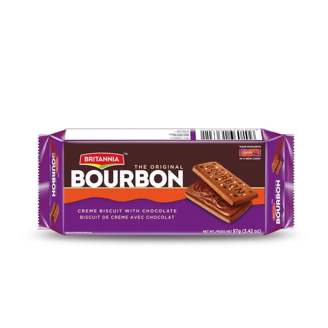 Britannia Bourbon Cream Treat Biscuits 97 G
