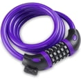 thumbnail image 2 of Opaza Bike Lock with 5-Digit Code, 1.2M/4FT Bicycle Combination Cable Lock Lightweight & Security Bike Chain Lock for Bicycle, Mountain Bike, Electric Bike,Scooter, 2 of 7