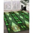 thumbnail image 3 of Ahgly Tapis Rectangulaire Lavable en Machine Intérieur Transitionnel Vert Forêt Foncé, 8 Pieds x 10 Pieds, 3 of 7