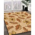 thumbnail image 3 of Ahgly Tapis Rectangulaire Lavable en Machine Intérieur Transitionnel Jaune Orange, 6 Pieds x 9 Pieds, 3 of 7