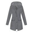 thumbnail image 1 of Veste Coupe-Vent pour Femmes avec Capuche Amovible pour Activités de Plein Air et de Randonnée, 1 of 3