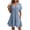 #0272-Blue, variant on Ailaofu Women's Summer Dresses Casual Midi Swing Short Sleeve V Neck Tiered A Line Flowy Beach Dress Sundress 2026