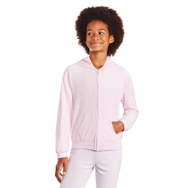 George Girls' Velour Full Zip Hoodie