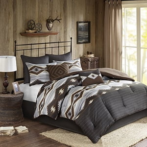 Bitter Creek Oversized Comforter Set King/Grey/Brown