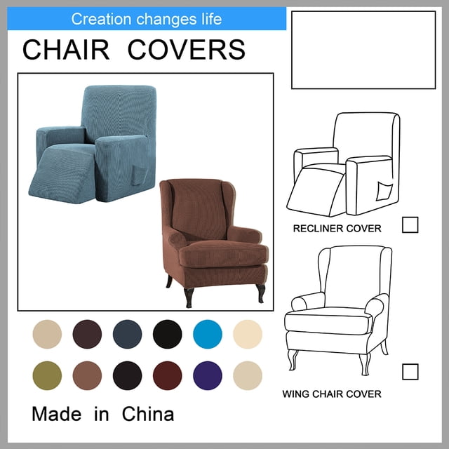 Baohd 2piece Armchair Cover Soft Comfort Effective Protection For Armchair Soft Comfortable Polyester Elastic Sofa Cover khaki