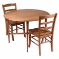 thumbnail image 1 of Winsome Hannah 3-Piece Dining Set, Drop Leaf Table with 2 Ladder Back Chairs - 34342, 1 of 9
