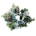 thumbnail image 1 of Rbaofujie Front Door Decor New Candlestick Decoration Wreath Circle Table Candle Decoration Props Simulation Flower Table Candle Table Flower Halloween Decorations, 1 of 6