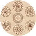 thumbnail image 1 of Ahgly Company Tapis d'Intérieur Lavable en Machine Carré Transitionnel Pérun Brun, 3 Pieds Carré, 1 of 7