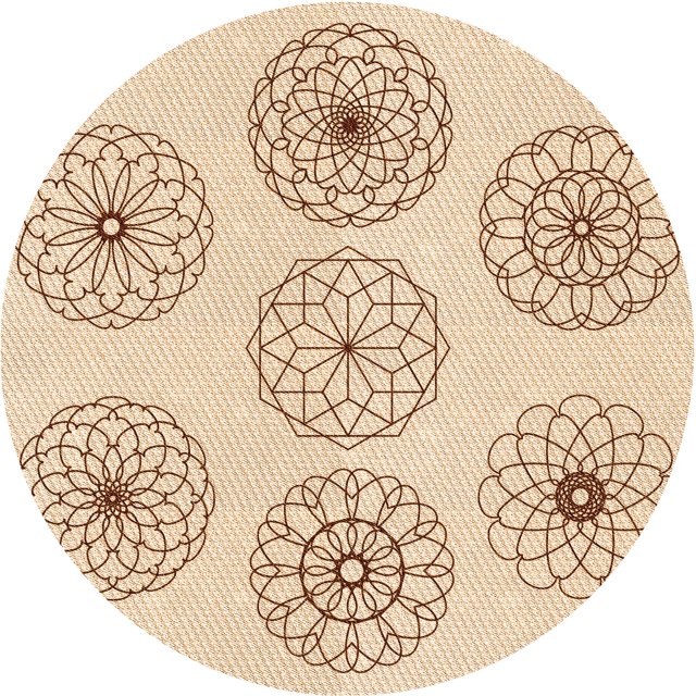 Ahgly Company Tapis d'Intérieur Lavable en Machine Carré Transitionnel Pérun Brun, 3 Pieds Carré
