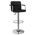 thumbnail image 1 of Black and Chrome Quilted Barstool, 1 of 5