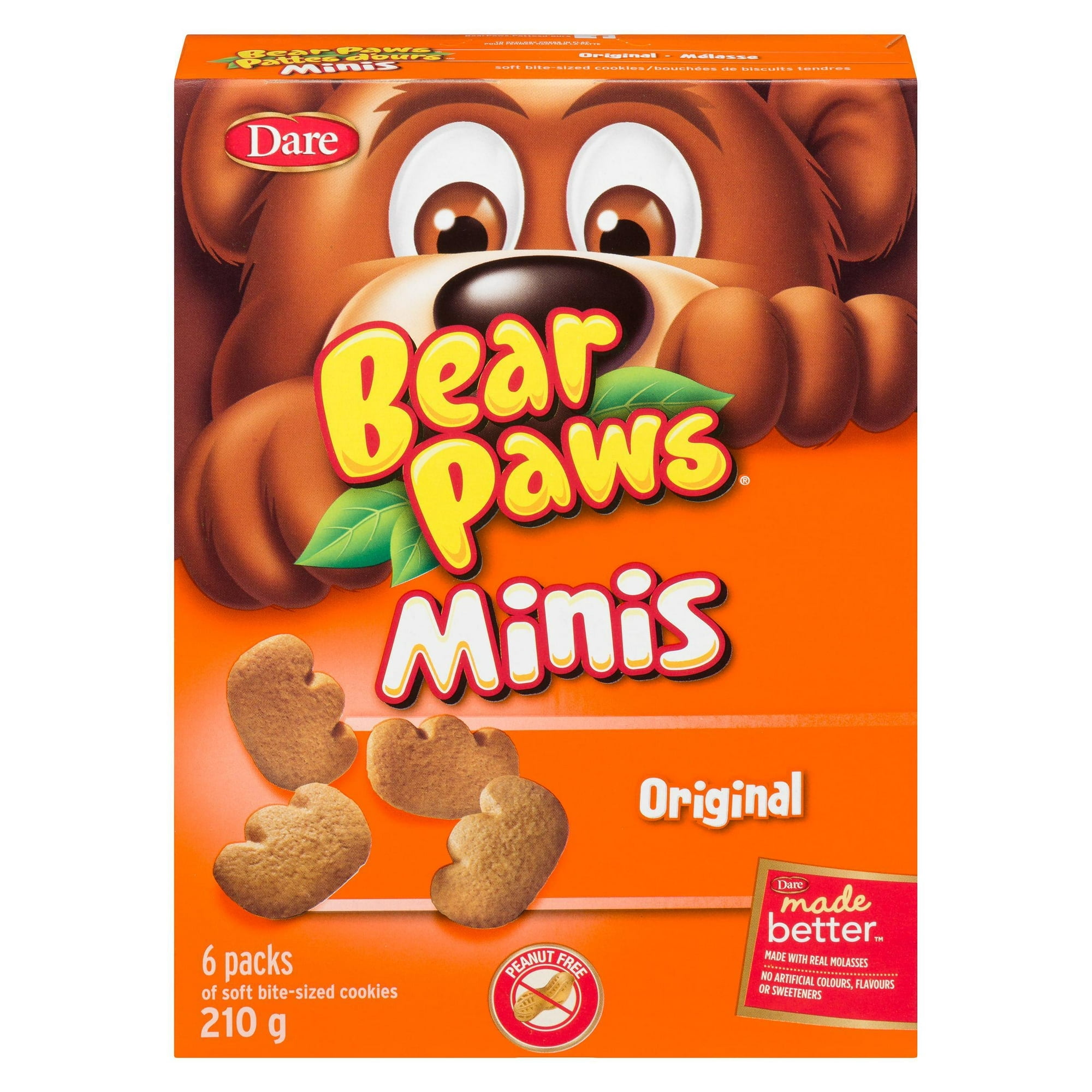 Bear Paws Minis Biscuits Originaux 6x35g