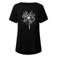 thumbnail image 4 of Pompotops Femmes Mode Casual Impression Chemises Manches Courtes Tee-Tops Tunique Blouse, 4 of 4