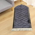 thumbnail image 4 of Portable Soft Muslim Carpet Area Rugs Eid Wedding Birthday Prayer Mats Muslim Present Black, 4 of 9