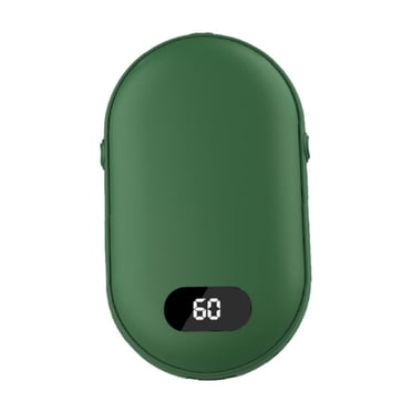 Iumwxz Chauffe-Mains Rechargeables à Double Face Chauffe-Mains 5200mAh avec Banque d'Alimentation Chauffage de Poche Chaleur 20Hrs Chauffe-Mains Portable pour Raynauds Chasse Golf Cadeaux pour Hommes Outil pour la Maison Plastique Vert