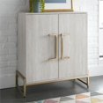 thumbnail image 2 of Pemberly Row Modern Faux Marble and Gold Metal Base Wine Cabinet, 2 of 5