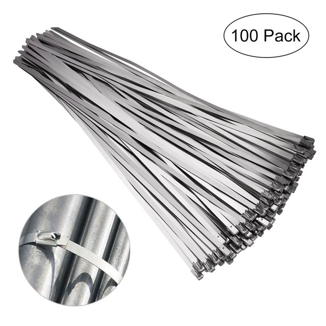MasteelfCA BESTOMZ 100 Pcs 4.6mm*300mm Attaches à Fermeture Éclair en Acier Inoxydable