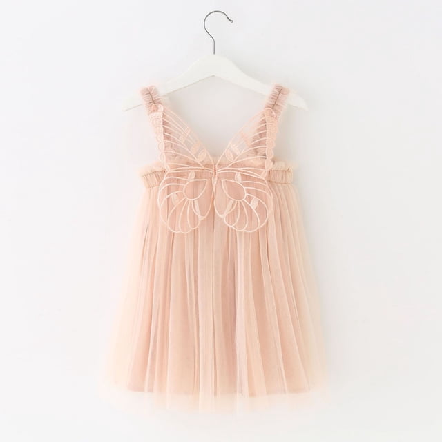 Robe à Bretelles Sans Manches pour Filles Tout-Petits pour Fête Dansante