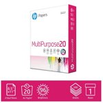 HP Multipurpose20 Papier à imprimer, 8.5" x 11", 20 Lb, 96 C'est brillant. 500 Feuilles par colis