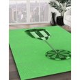 thumbnail image 3 of Ahgly Tapis Rectangulaire Lavable en Machine Intérieur Transitionnel Vert Néon, 7 Pieds x 9 Pieds, 3 of 7