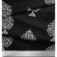 thumbnail image 2 of Soimoi Polyester Crepe Fabric Dot,Leaves & Floral Block Print Fabric by Yard 52 Inch Wide, 2 of 3