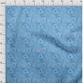 thumbnail image 4 of oneOone Cotton Cambric Light Blue Fabric Abstracts Sewing Craft Projects Fabric Prints By Yard 56 Inch Wide, 4 of 5