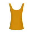 thumbnail image 4 of VEKDONE Women's Plus Size Tank Tops Ribbed Knit Workout Tanks Summer Sleeveless Scoop Neck Tunics Tops Solid Color Basic Slim Fit Camisole Orange Small, 4 of 6