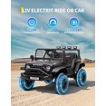 thumbnail image 2 of Royalbelle 12V Electric Ride On Truck with Remote Control Ride On Toy Gift for Boys & Girls Bluetooth Music Player LED Lights for 3-6 Years,Black, 2 of 7