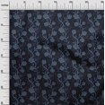 thumbnail image 3 of oneOone Velvet Medium Blue Fabric Floral Sewing Material Print Fabric By The Yard 58 Inch Wide, 3 of 5