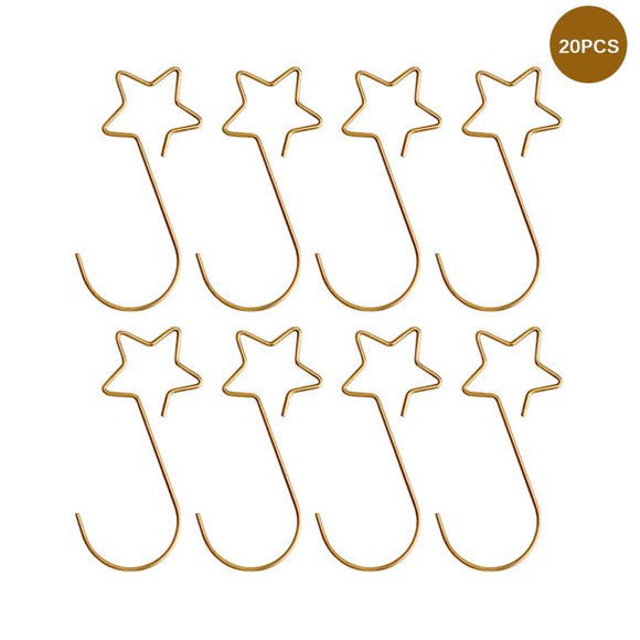 MesaSe 20 Pcs Ornament Hooks Star-shaped Metal Hanging Hook for Home Wedding Party Decorations DIY Crafts Hang Jewelry Gift Key Chain