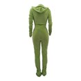 thumbnail image 3 of Honganda Slim Pleated Zipper Hooded Top and Pants Two-piece Suit, 3 of 6