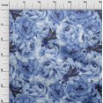 thumbnail image 3 of oneOone Cotton Flex Medium Blue Fabric Floral Sewing Craft Projects Fabric Prints By Yard 40 Inch Wide, 3 of 4
