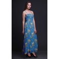 thumbnail image 2 of Bimba Robe Fluide à Bretelles Spaghetti Smockée Imprimée pour Femmes Black Berry & Yellow Sparrow Bird Bimba - XX-Grand, 2 of 7