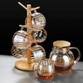 thumbnail image 3 of tredstone 1.3L Glass Teapot Heatproof Filter Creative Clear for Office Traveling Home with 2 Cups, 3 of 9