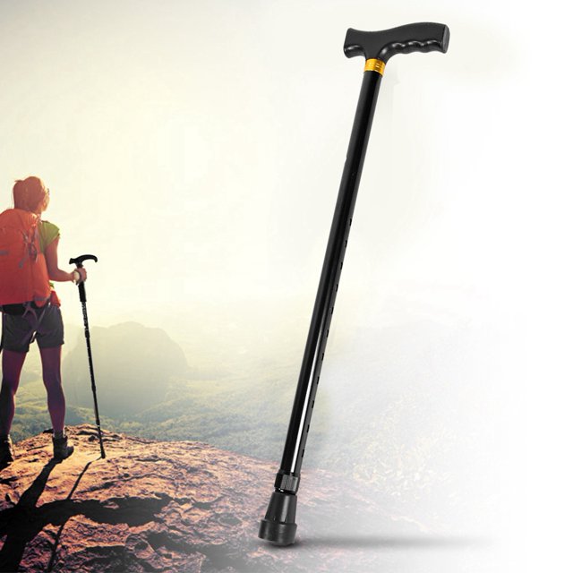 Wchiuoe Bâton de Marche Extérieur Pliable Bâton de Marche Canne Pliante Ajustable pour Randonnée Voyage