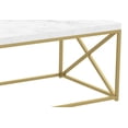 thumbnail image 2 of Safdie & Co. Coffee Table 44L Marble Gold Metal, 2 of 5