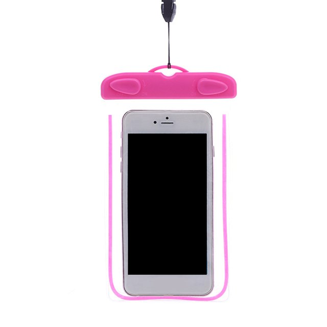 Transemion Étanche Sac Housse Étanche pour Téléphone Portable rose Rouge 1Set