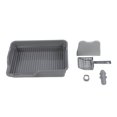 thumbnail image 3 of Dog Potty Tray, Sturdy Dog Pee Pad Holder Spill Proof Stainless Steel Grid  For Home Bathroom, 3 of 9