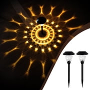 Fwttom Solar Light, Outdoor Solar Lights, L&-Scape Spotlights, Garden Lights, Wireless Solar Powered Outdoor Lights/Lighting for Yard, Walkway Outdoor Solar Lights