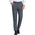 thumbnail image 1 of INSPIRE CHIC Pantalon à Carreaux pour Homme, Léger, Coupe Régulière, devant Plat, 30, Gris Foncé, 1 of 7