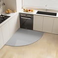thumbnail image 1 of Fan Shaped Solid Color Floor Mats, Diatom Mud Water Oil Absorbent Wipeable Mat, Kitchen Bathroom Non-Slip Carpet, Wear-Resistant, Easy Cleaning, Versatile Use, 1 of 7