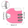 thumbnail image 5 of Unique Bargains 3 Digit Combination Padlock, 3.3mm Shackle, Zinc Alloy Lock, Pink, 5 of 5