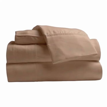 Comfy Bamboo World Series 90gsm 4pc Microfiber Bedsheets Sheet Set, Queen Size Bed, Brown