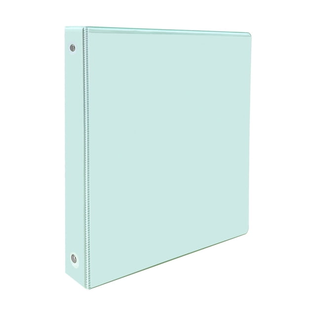 Classeur à Feuilles Mobiles Coloré à 3 Trous en Pp - Classeur Bleu Pâle de 1,5 Po pour l'École, le Bureau et l'Organisation des Présentations, Chemise à 2 Anneaux pour Papier Format Lettre 1 Chemise